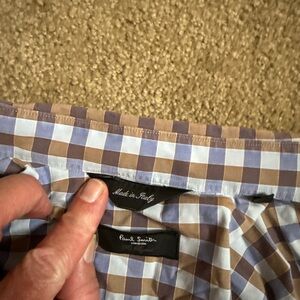 Paul Smith Blue and Brown Checkered Shirt